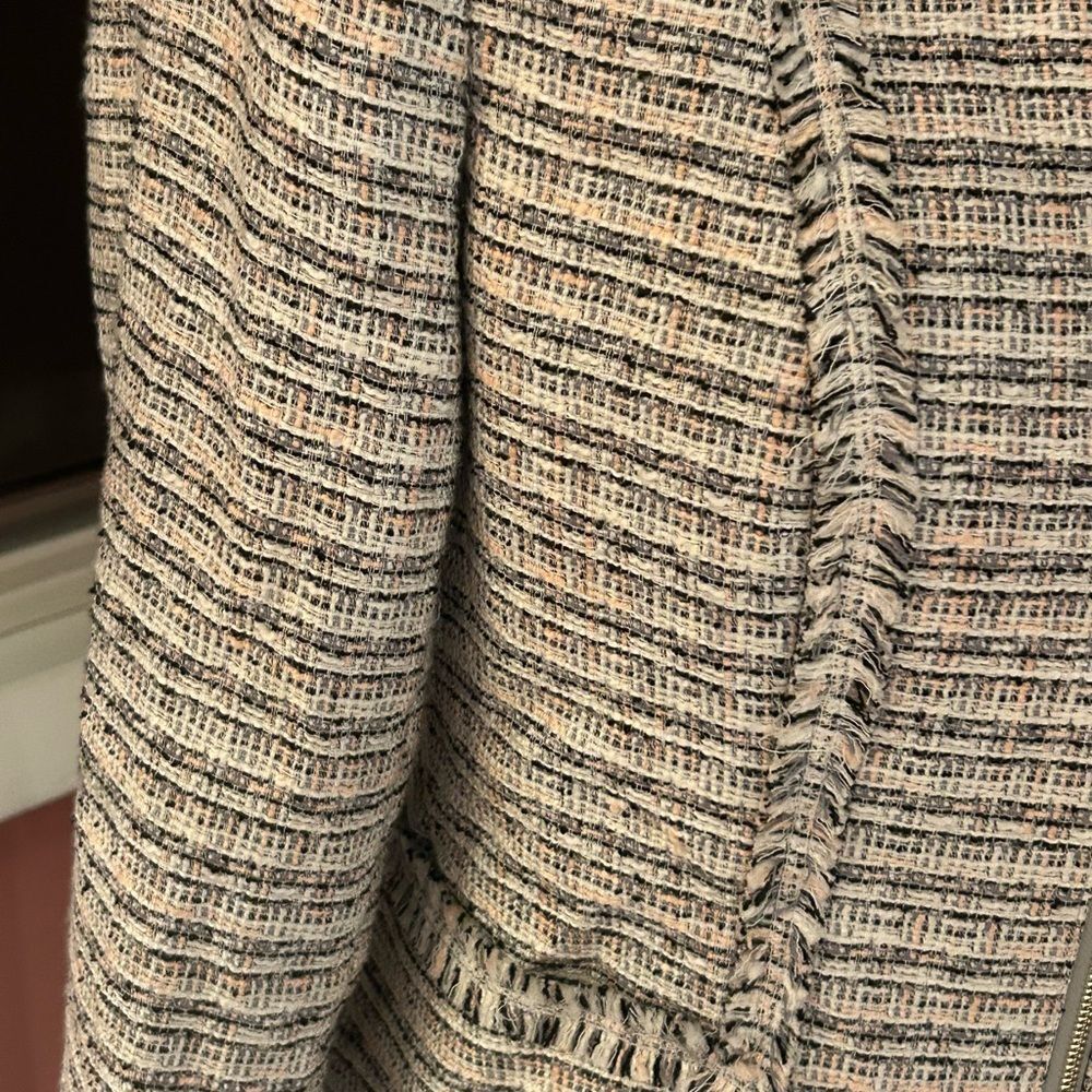 Karl Lagerfeld Women's Tweed Blazer - Cream and Black (not wool) - Picture 5 of 5